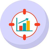 gegevens analytics vlak bubbel icoon vector