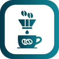 koffie filter glyph helling hoek icoon vector