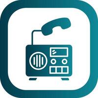 radio glyph helling hoek icoon vector