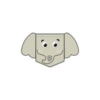 schattig olifant gezicht zak- afdrukken, olifant clip art, klem kunst olifant gezicht, schattig olifant t overhemd ontwerp, schattig olifant gezicht kawaii stijl, t overhemd zak- ontwerp, tekenfilm olifant hoofd. vector