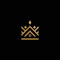 elegant logo kroon echt landgoed bedrijf geïsoleerd vector