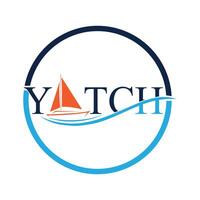 het zeilen boot jacht logo illustratie geïsoleerd Aan wit. jacht club logotype vector