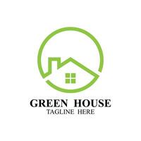 groen huis logo vector