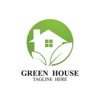 groen huis logo vector