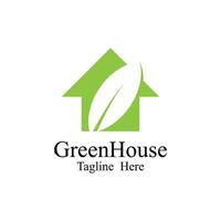 groen huis logo vector