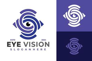 brief s oog ziener logo ontwerp symbool icoon illustratie vector