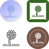 zonnebloem pictogram ontwerp vector