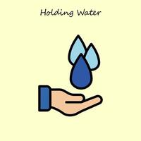 Holding water illustratie vector