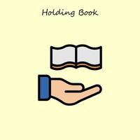 Holding boek illustratie vector