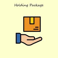 Holding pakket illustratie vector