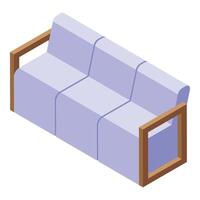 zacht buitenshuis sofa icoon isometrische . modern meubilair vector