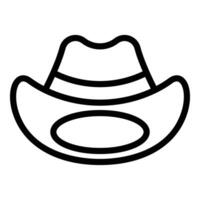 cowboy hoed icoon schets . boer hoofddeksels vector