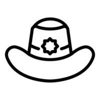 cowboy sheriff hoed icoon schets . western traditioneel hoofddeksel vector