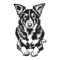 tekenfilm puppy en hond illustratie sjabloon wit achtergrond vector