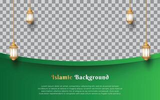 Islamitisch achtergrond sjabloon modern minimaal ontwerp met lantaarn ornament vector