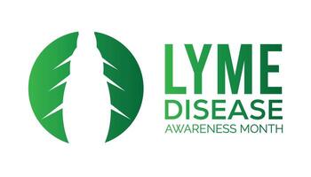 Lyme ziekte bewustzijn maand opgemerkt elke jaar in kunnen. sjabloon voor achtergrond, banier, kaart, poster met tekst inscriptie. vector
