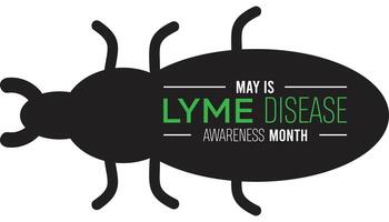 Lyme ziekte bewustzijn maand opgemerkt elke jaar in kunnen. sjabloon voor achtergrond, banier, kaart, poster met tekst inscriptie. vector