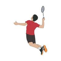 badminton spelers, sport- vector