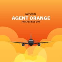 nationaal middel oranje bewustzijn dag achtergrond illustratie vector