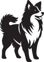 schattig hond silhouet illustratie voor hond dag. vector