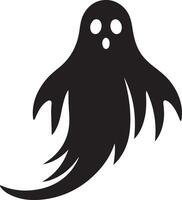 silhouet van een geest. halloween eng spookachtig monsters illustratie. vector