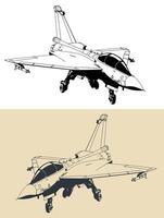 op drager gebaseerd leger Jet illustraties vector