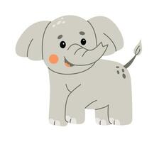 schattig olifant kalf illustratie afbeelding. gebruik het voor gelukkig verjaardag uitnodiging kaarten, kinderen boek dekt, spandoek. vector