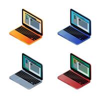 multi gekleurde laptops vector