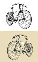 klassiek fiets illustraties vector