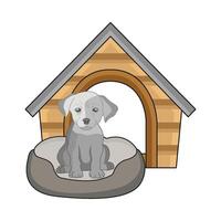 illustratie van hond huis vector