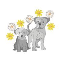 illustratie van hond en puppy vector