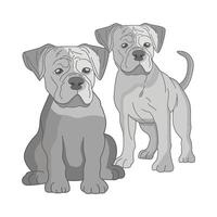 illustratie van twee honden vector