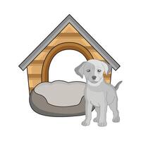 illustratie van hond huis vector