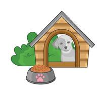 illustratie van hond huis vector