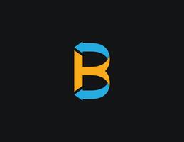 eerste brief b pijl logo concept teken symbool icoon ontwerp element. financieel, overleg plegen, logistiek logo. illustratie sjabloon vector