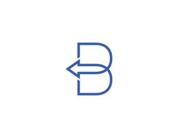 eerste brief b pijl logo concept symbool teken icoon ontwerp element. financieel, overleg plegen, logistiek logo. illustratie sjabloon vector
