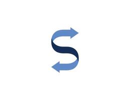 eerste brief s pijl logo concept teken icoon symbool ontwerp element. financieel, overleg plegen, logistiek logo. illustratie sjabloon vector