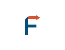 eerste brief f pijl logo concept icoon teken symbool ontwerp element. financieel, overleg plegen, logistiek logo. illustratie sjabloon vector