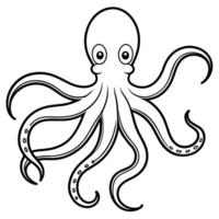 Octopus vlak stijl illustratie vector