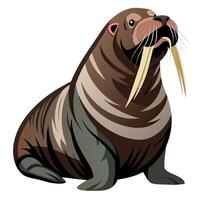 walrus vlak stijl illustratie vector