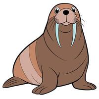 walrus vlak stijl illustratie vector