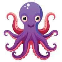 Octopus vlak stijl illustratie vector