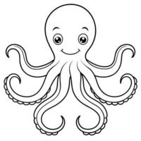 Octopus vlak stijl illustratie vector