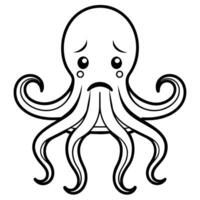 Octopus vlak stijl illustratie vector