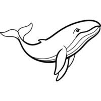 walvis vlak stijl clip art kunst illustratie vector