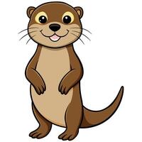 Otter dier vlak stijl illustratie vector