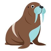 walrus vlak stijl illustratie vector