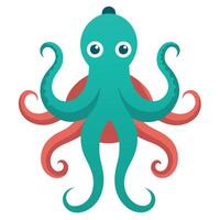 Octopus vlak stijl illustratie vector