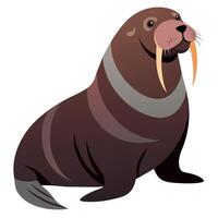 walrus vlak stijl illustratie vector