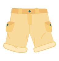 zomer lading shorts in vlak ontwerp. buitenshuis safari of wandelen kleding. illustratie geïsoleerd. vector